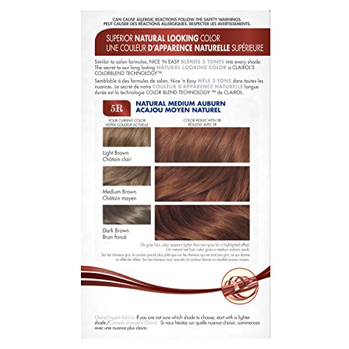 nice 39n easy permanent hair color 5r natural medium auburn 1 kit