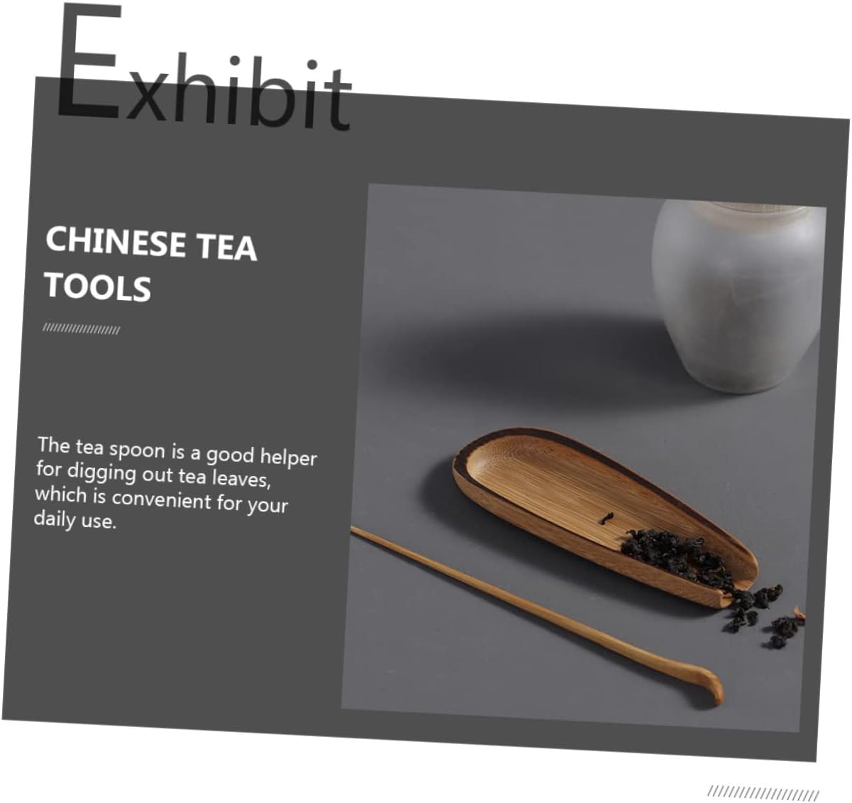 2Pcs Bamboo Tea Scoop and Needle Set Handmade Gongfu Tea Accessories for Essential Tools for