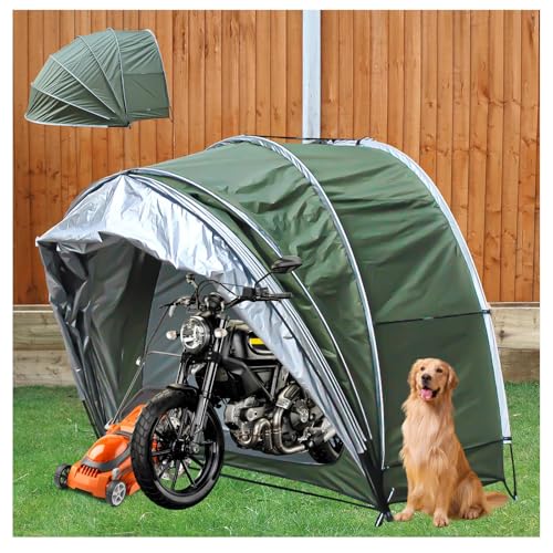 Fxiaobin Tenda da Moto Appeso 2 in 1 Box Biciclette per 2/3/4/5 Biciclette Garage Moto per Esterno Copri Moto da Esterno,Green