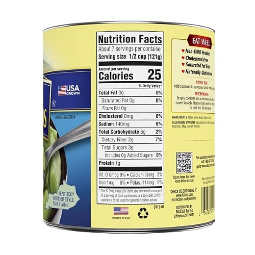 Allens Cut Italian Green Beans Kentucky Wonder Style 28 Ounce (Pack of 4) - Thumbnail 2