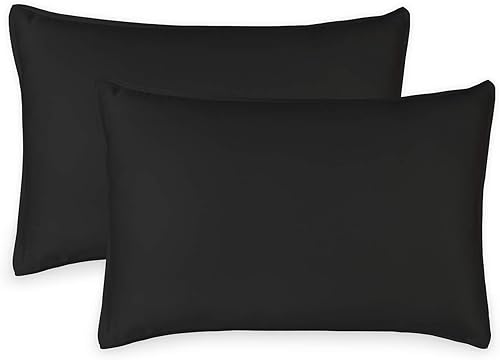 PURE BAMBOO - King Pillowcase 2pc Set (20x40 inch) - Genuine 100% Organic Bamboo Viscose, Luxuriously Soft & Cooling, Double Stitching, Envelope