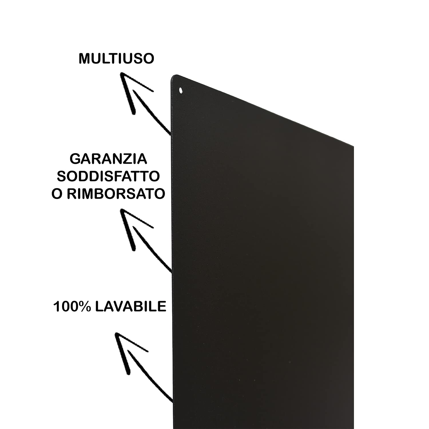 PRM Stale - tabliczki magnetyczne Antracyt Design - Magnetyczna tablica magnesowana duża do zawieszenia na ścianie - do stali do pisania z kredą - prostokąt w kształcie 56x38x0,10