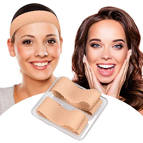 Alileader Wig Fix Silicone Wig Grip Silicone Wig Grip Headbands for Women Transparent Wig Grip (Light Brown,2 Pcs)