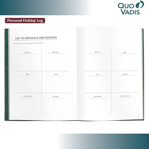 Miniatura 4 de Quo Vadis Agenda semanal 2023-2024 Note 21 de 17 meses, de agosto a diciembre, 6 x 8 14 pulgadas, piel sintética suave, color negro, un diseño