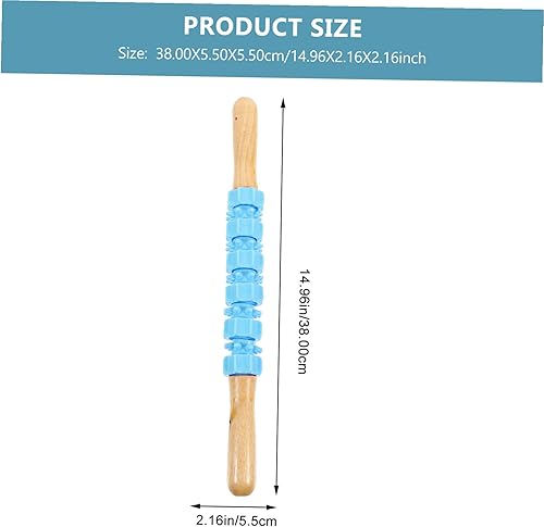 Miniatura 2 de Mikinona Soft Foam Roller Stick for Legs with Steel Core Wooden Handle Exercise Massager for Body Relaxation Improvement and Muscle Fatigue Relief