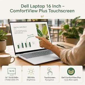 Dell 16 Touchscreen Laptop DC16251, Intel Core 7 150U(Up to 5.4GHz), 16-inch FHD+ IPS 300 Nits, 32 GB DDR5, 1 TB SSD, Intel Graphics, Backlit Keyboard, Fingerprint Reader, Copilot Key, Windows 11 Pro — photo 3 of 6
