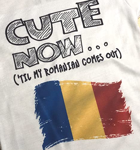 Toddler Romania T-shirt 'Til My Romanian Comes Out Kids Shirt Top in White 2T-8T2