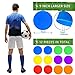 PIKZH 24 Pcs Poly Spot Markers 9 inch Non-Slip Rubber Agility Training Markers Floor Dots Flat Field Cones for Football Basketball Soccer School Exercise Drills Gym Dance Practice 6 Colors