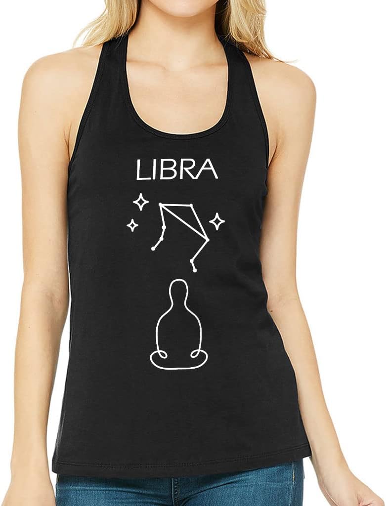 Libra Design Women's Racerback Tank - Minimalist Tank Top - Print Workout Tank