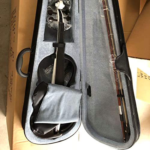 Electric Violin Silent Violin Solid Maple Wood Metallic Electronic Quite Violin With Ebony Fittings，Silent Fiddle For Beginners（Purple） #TOP5