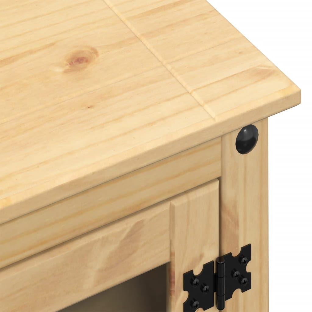 vidaXL Mobile HiFi Corona 60x50x82 cm in Legno Massello di Pino, mobile portaoggetti, supporto per apparecchi multimediali, espositore per dischi