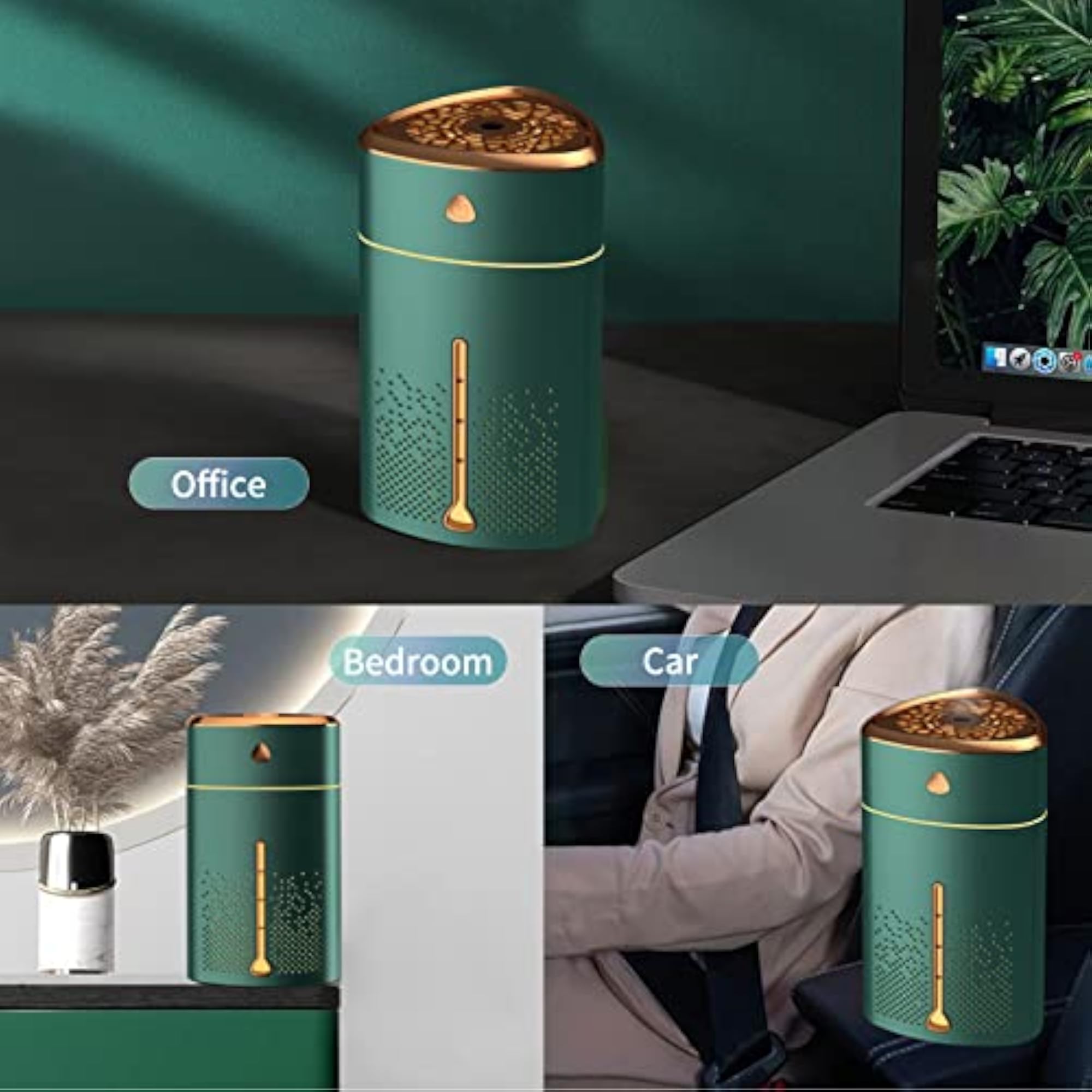 Mist Humidifier with Colorful Night Light, USB Powered
