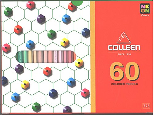 Crayons de couleur hexagonaux Colleen lot de 60 pour ne plus casser les mines