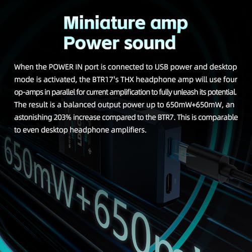 Image of FiiO BTR17 Bluetooth 5.4 USB DAC AMP with LDAC, aptX Lossless. Dual ES9069Q, 10-Band PEQ, THX AAA 78+amps 3.5mm Unbalanced & 4.4mm Balanced (Blue)