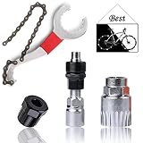 Especificación: Tamaño: removedor de cadena de bicicleta: 20.1 * 6.8 cm; Extractor de casete de rueda libre de bicicleta: 2.7 * 2.6 cm; Extractor de portabicicletas: 5 * 3.2 cm; Extractor de manivelas de bicicleta: 7.6 * 1.9 cm.