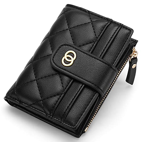 Petit portefeuille fin en cuir femme idée cadeau classique avec porte-monnaie