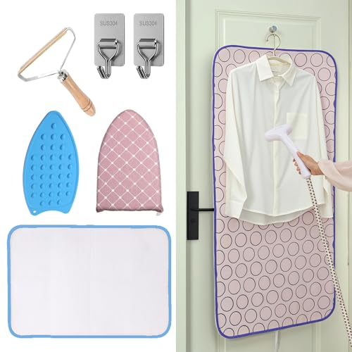 HomeToDou Over The Door Steamer Pad & Foldable Steam Board,Large 46
