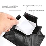 Universal Camera Flash Diffuser Speedlight Softbox Kit, Portable Small Soft Box for Canon Nikon, 20cm Octagon Softbox + 20x15cm Rectangular Softbox with Carry Pouch - Image 3
