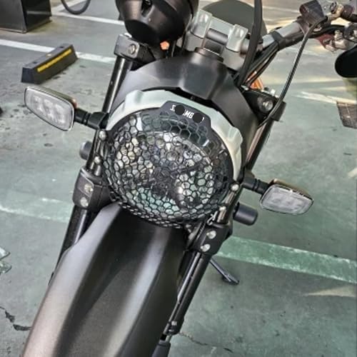 Grille Phare Moto pour Scrambler 400 800 Cache Protection Calandre