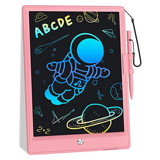 LCD Writing Tablet,10 Inch Drawing Tablet Kids Tablets Doodle Board Electronic Drawing Board for Adults and Kids Ages 3+ (Pink)