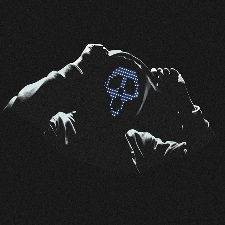 Miniatura 4 de Máscara LED brillante para Halloween, máscara LED iluminada, máscara aterradora, adecuada para disfraces y fiestas de cosplay