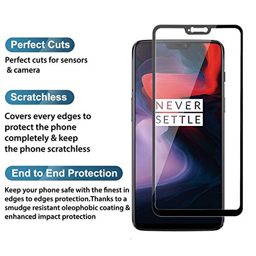 Image of POPIO Military-Grade Gorilla Tempered Glass For OnePlus 6 | 9H Hardness, Edge-to-Edge, Bubble-Free