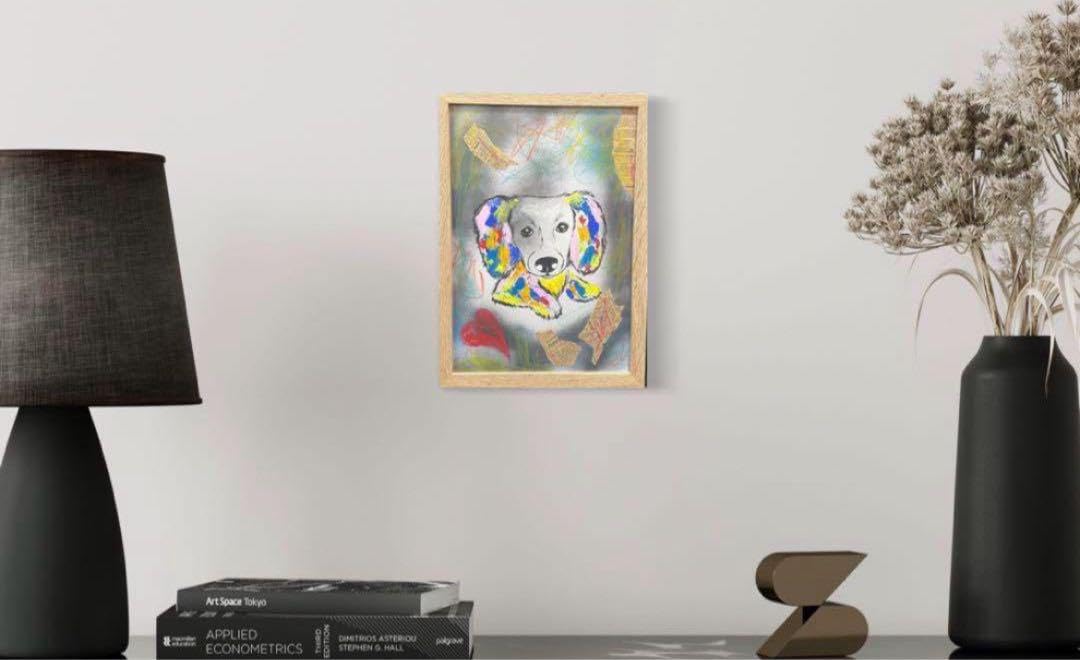 Amazon.co.jp: 絵画 原画 現代アート A4サイズ ダックスフンド 