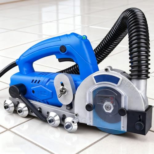 Limpiador de Juntas EléCtrico para Azulejos,MáQuina para Quitar Juntas,Herramienta para Rejuntar Pisos con Profundidad de Corte Ajustable,para Mantenimiento de Azulejos DoméSticos y Comerciales.
