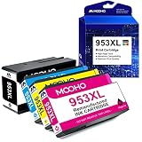 Mooho 953 XL Remanufacturé Cartouche d'encre HP 953XL Remplacement pour HP OfficeJet Pro 8730 8210 7740 7720 8710 8715 8740 7730 8720 8218 8718 8725 8728 (1 Noirs, 1 Cyan, 1 Magenta, 1Jaunes)