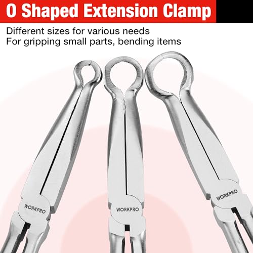 Image of WORKPRO 3 PCS 11 inch Hose Gripper Plier Set, Long Reach Hose Gripping Pliers, 5 /16-Inch, 1 /2-Inch, 3 /4-Inch Dia, Spark Plug Boot Removal Pliers, Serrated Jaws for Hard to Reach Narrow Spaces