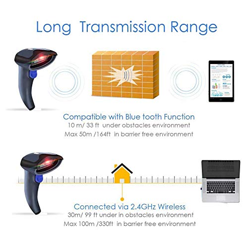 Scanner code barre USB 2.0 Bluetooth NETUM W6-X pour Android iOS Linux Mac