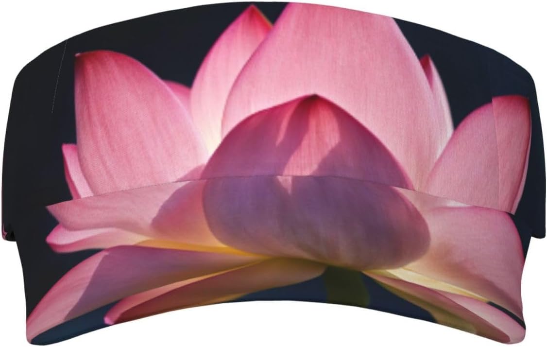 Flowers Print Sport Sun Visor Hats Adjustable Empty Top Baseball Cap Women and Men Sun Visor Hat Black