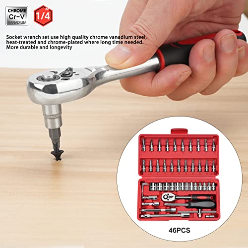 Clé à douille kit 46 pièces pour débloquer les vis difficiles avec la barre d'extension - 7