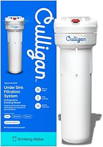 Culligan US-600A Under-Sink Water Filtration System - Water Filter Reduces Chlorine Taste & Odor - Includes D-20A Cartridge, Mounting Hardware & Wrench, 1,000 Gallon Capacity