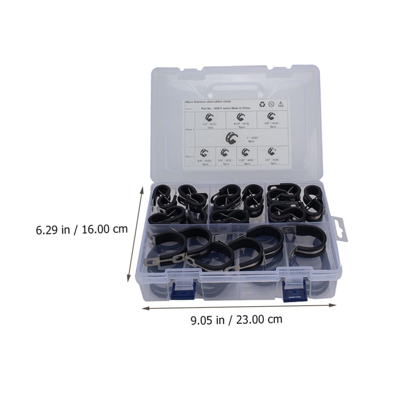 45pièces Collier De Serrage Forme Kit Assortiment De Colliers Pour Tuyaux Et Flexibles De Serrage