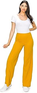 Women’s High Waist Wide Leg Dress Pants – Elegant Work Trousers, Off...