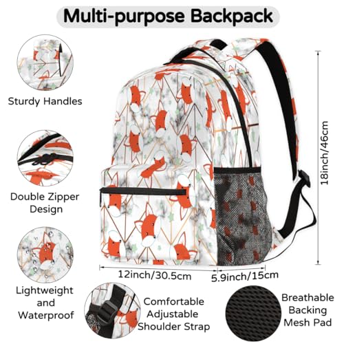 Sac à dos pour ordinateur portable Fox marbré contre le désordre - 2