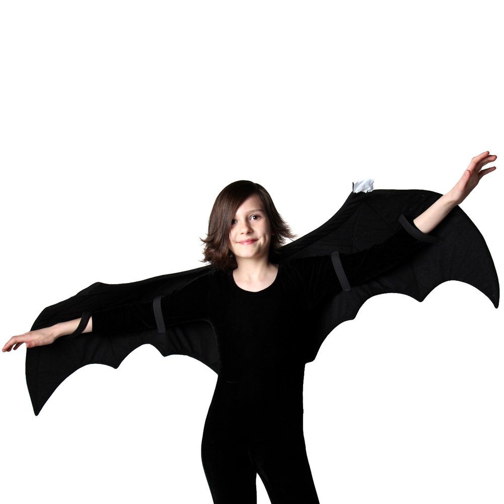 StoryBook WishesKids Bat Costume and Pretend Play 52" Wings, Black