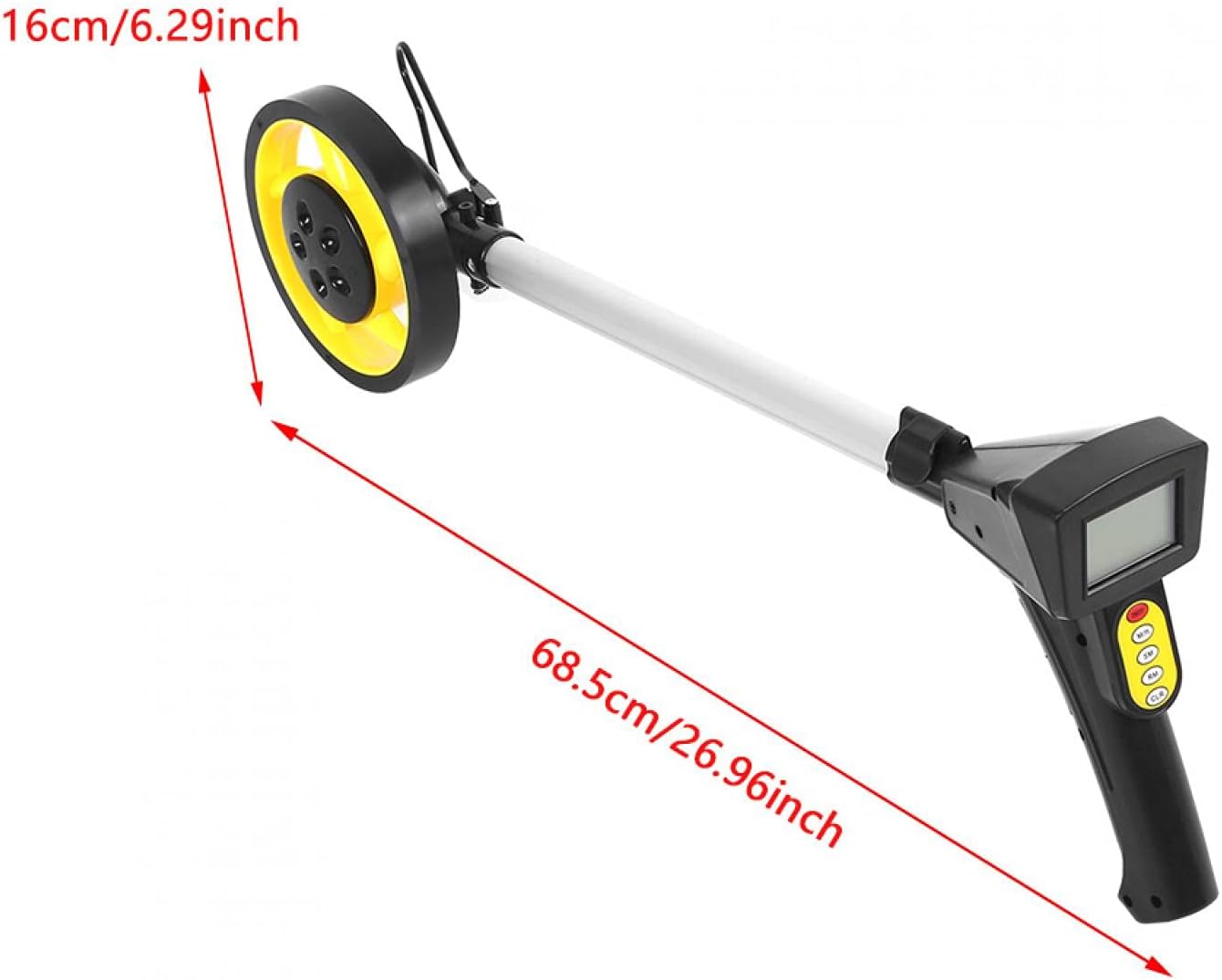 Distance Wheel, Firm Rugged Distance Measuring Wheel Wear Digital Counting Folding for Paving Road Builder for Engineering Project