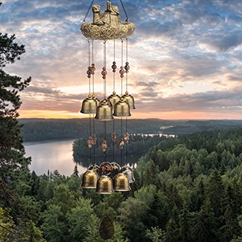 Ylyycc Turtle Wind Chimes,25" Wind Chimes Outdoors Clearance, Wind Chimes For Outside With 12 Copper Bell Soothing Melodic Tones, Home Garden Decor Wind Chimes For Mom Grandma Unique Birthday Gifts #TOP7