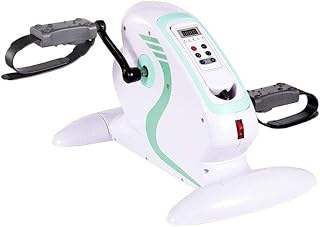 BASII Lightweight Rehabilitation Trainer Motorized Electric Pedal Exerciser Fitness Exercise Bike for Hand Arm Knee Leg Mini Cycling Rehab Equipment for Handicap Disabled