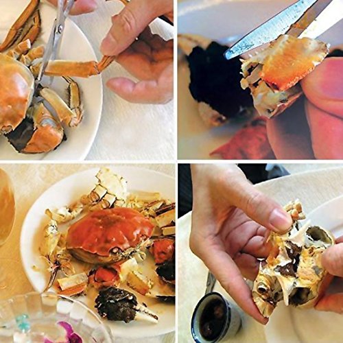 image for Lobster Crab Shears, Yamix 3Pcs Multifunction Stainless Steel Seafood 