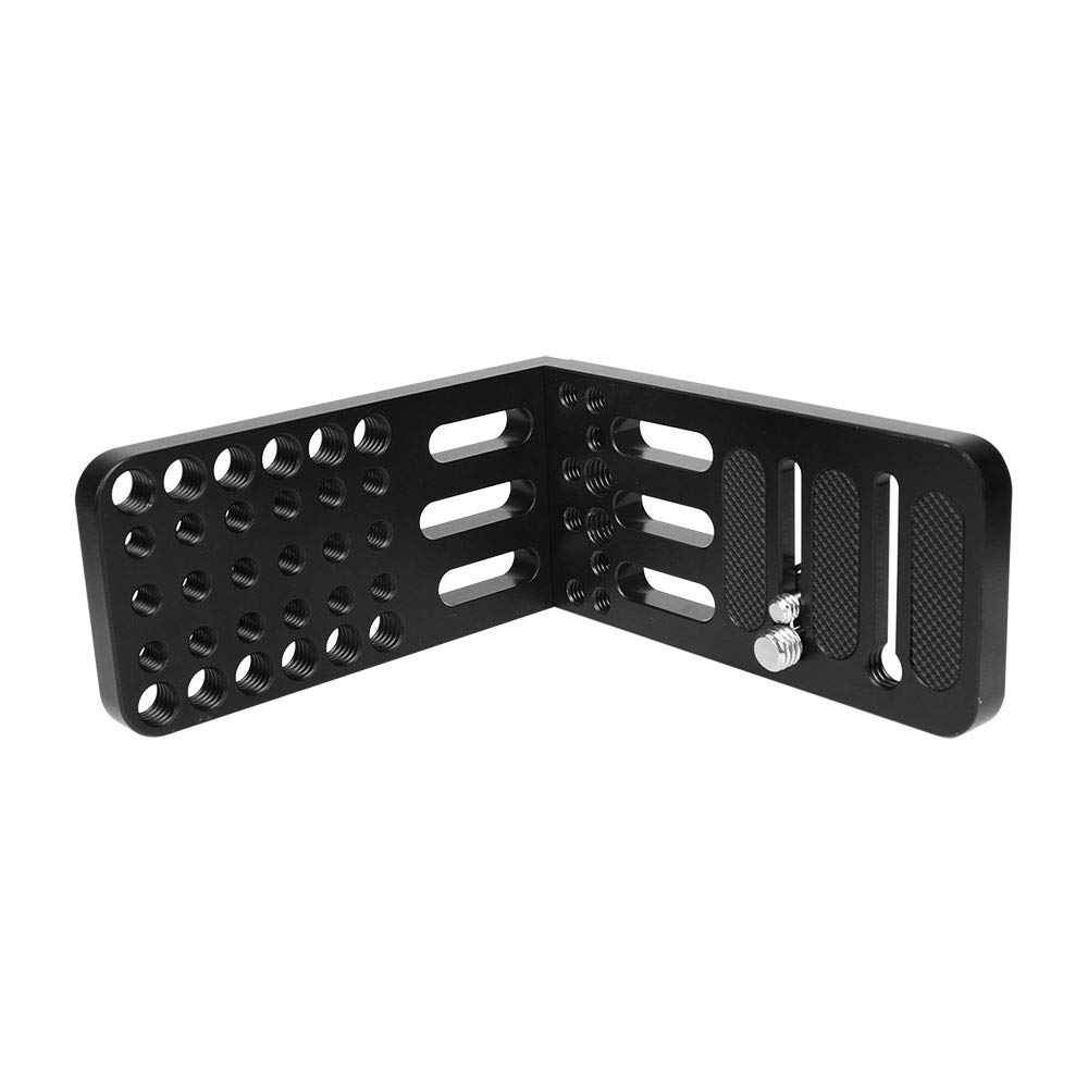 CAMVATE Platos de queso con puntos de montaje de 1/4" y 3/8" y pernos de tornillo para cámara DSLR trípode y estabilizador de cardanes