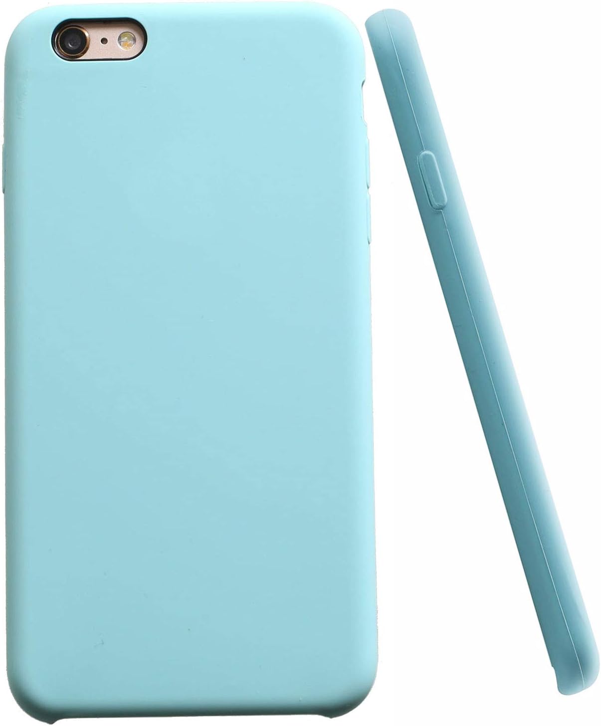 CheapSunday Soft Liquid Silicone iPhone 6S Cover Case Inner Soft Microfiber Cloth Lining Cushion for Apple iPhone 6s / iPhone 6 (Mint)