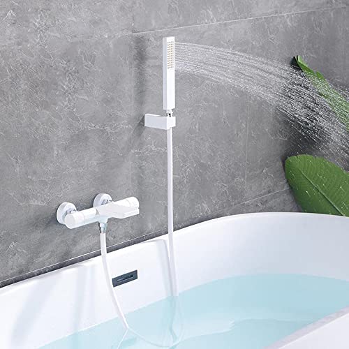 Mitigeur bain cascade thermostatique noir mat haute qualité avec douchette