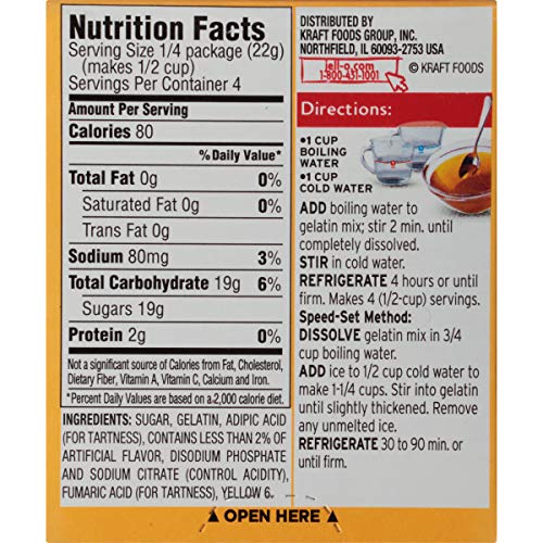 Jell-O Apricot Gelatin Mix (3 oz Boxes, Pack of 6)