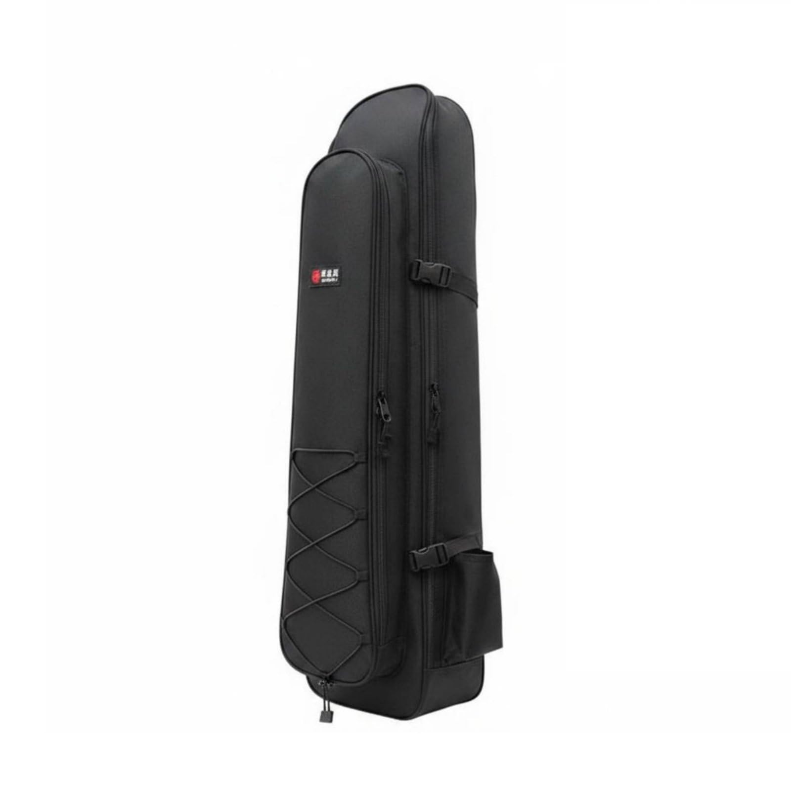 Zaino da Pesca Borsa Porta Canna Attrezzatura Esche Scatole Filo PVC E Oxford Portabilità Zainetto Spalle Regolabili Adatto per Uscite in Riva Viaggi Campeggio Escursioni Regali, Black, 1M