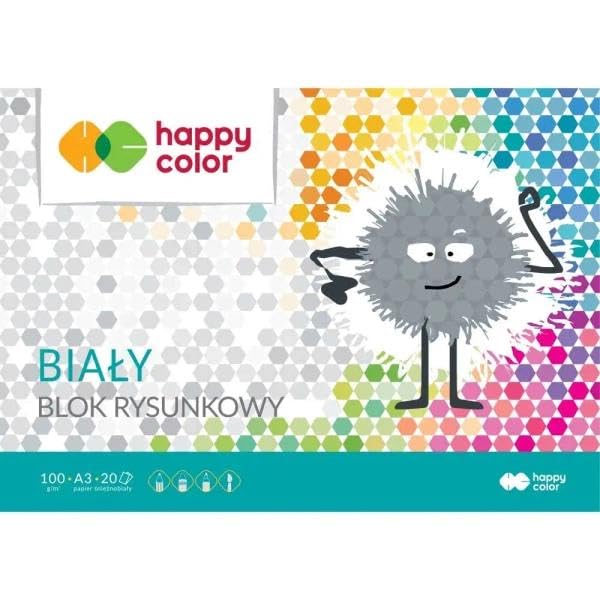 Bloc de dessin blanc A3 100g pour croquis et loisirs créatifs Happy Color