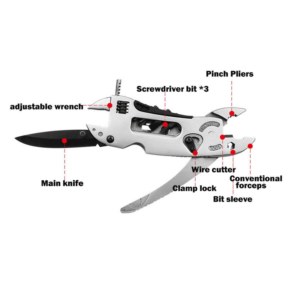 Multitools Zange All-in-1 Faltbare Multitools Pocket Drahtschneidewerkzeug für Outdoor Survival, Camping, Reparatur