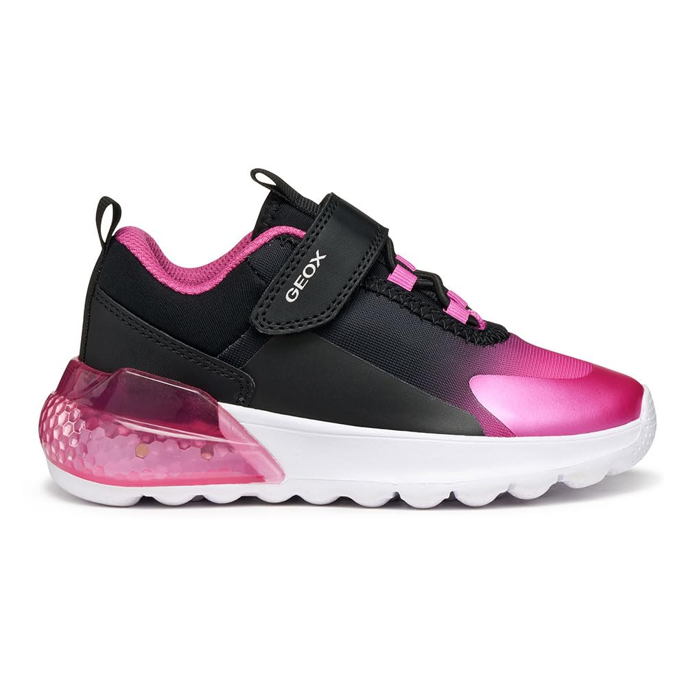 Geox Junior J Activart Illuminus Girl Sneakers Black/Fuchsia 25_EU